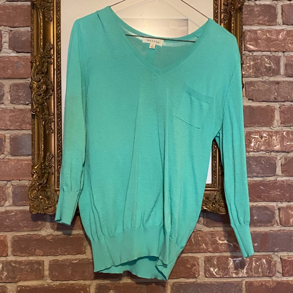 Teal Sweater Perfect for Office